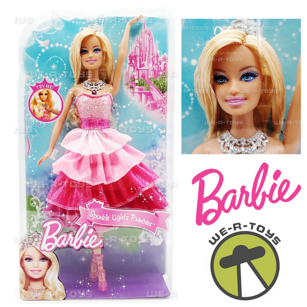 Barbie Sparkle Lights Pink Princess Doll 2009 Mattel R4109