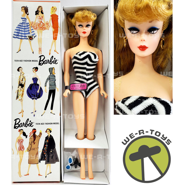 Barbie 35th Anniversary 1959 Blonde Reproduction Doll 1993 Mattel #850 USED