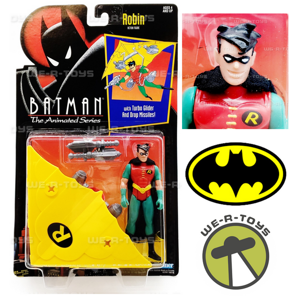 DC Batman The Animated Series Robin Action Figure with Turbo Glider 1992 Kenner