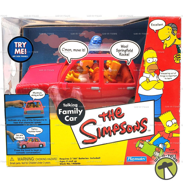 The Simpson's Talking Family Car Figure 1990 Playmates #40686