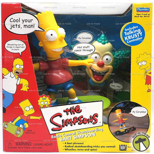 The Simpsons Radio Control Skateboarding Bart Simpson W/ Krusty Controller
