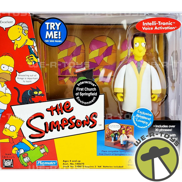 The Simpsons First Church of Springfield Interactive Environment 1990 Mattel NEW