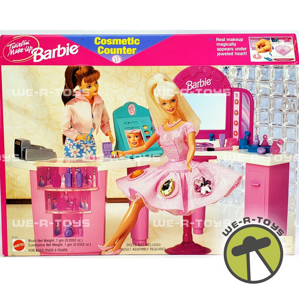 配送設置Barbie バービー　cosmetic counter おしゃれにメークアップブティック　マテル　MATEL 67723 ハウス、建物