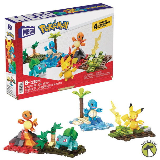 MEGA Pokémon Action Figure Building Toys Set, Kanto Region Team With 130 Pieces