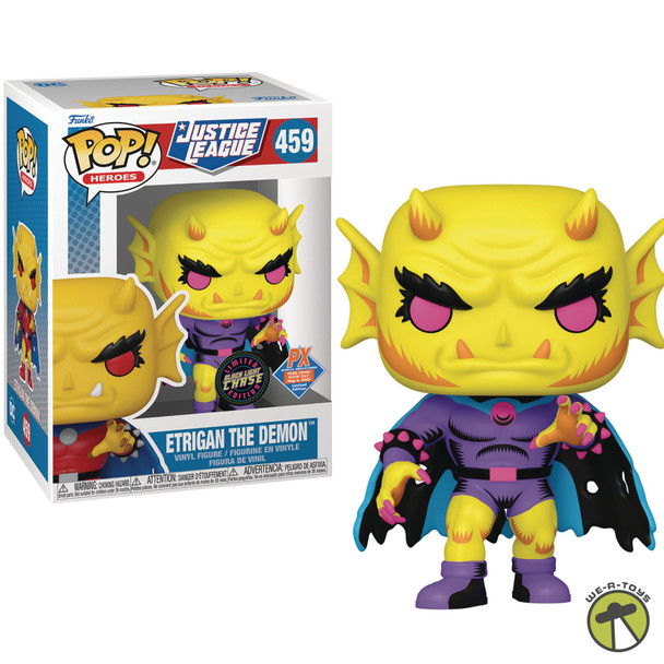Funko Pop Heroes Justice League Etrigan The Demon Figure PX Black Light Chase