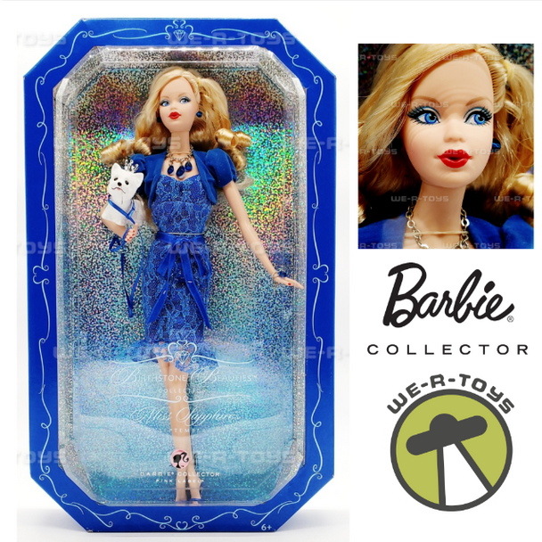 Miss Sapphire Barbie Doll September Birthstone Beauties Collection Pink Label