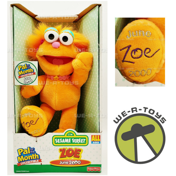 Sesame Street Pal of the Month Zoe June 2000 Fisher-Price #93445 NRFB