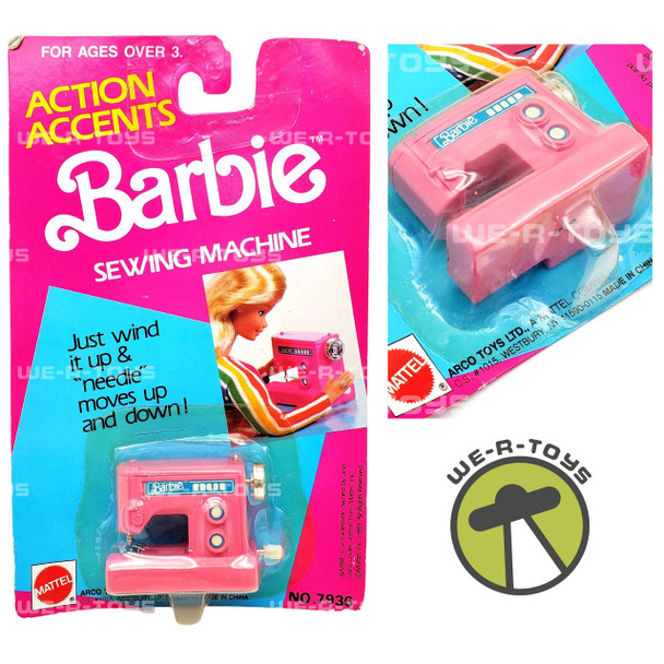 Barbie Action Accents Sewing Machine Doll House Accessory 1989 Mattel #7936 NRFP