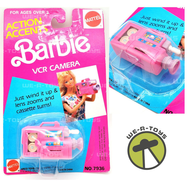 Barbie Action Accents VCR Camera Doll Accessory 1989 Mattel #7936 NRFP