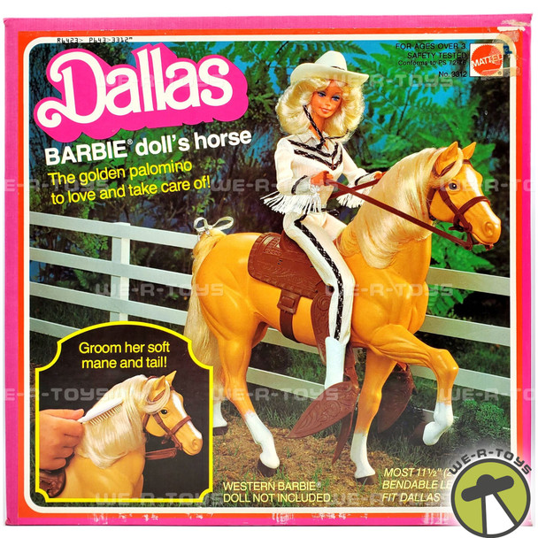 Dallas Barbie Doll's Golden Palomino Horse 1980 Mattel #3312 NRFB