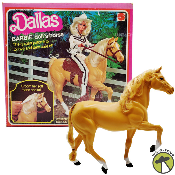 Dallas Barbie Doll's Golden Palomino Horse 1980 Mattel #3312