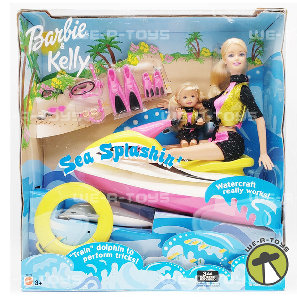 Barbie & Kelly Sea Splashin' Doll Playset 2003 Mattel #B2770 NRFB