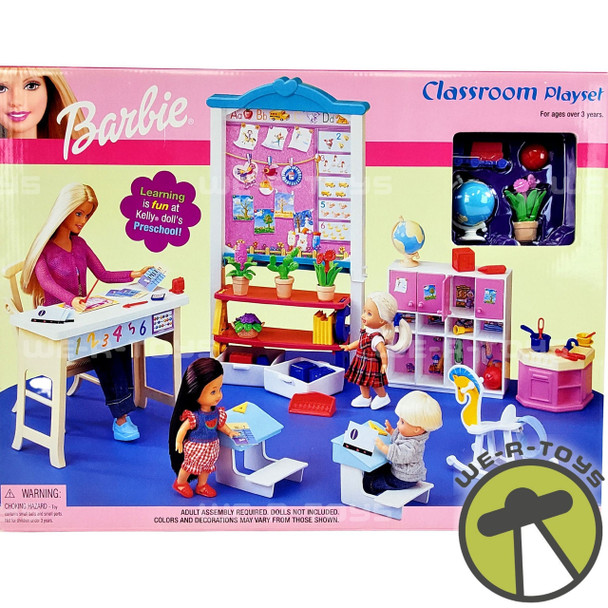 Barbie Classroom Playset Fun Learning at Kelly's Preschool 2002 #67427 NRFB