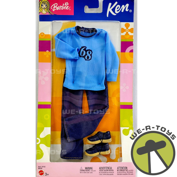 Barbie Ken Fashions Blue Long-sleeved Shirt Blue Pants 2003 Mattel #25752 NRFB