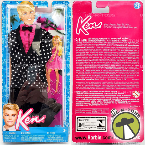 Barbie Ken Fashionistas Outfit Polka Dot Tuxedo with Shoes and Rose NRFP