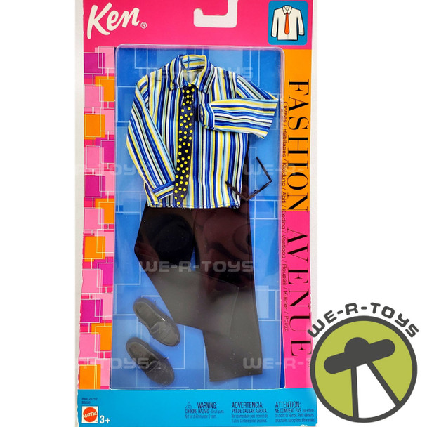 Barbie Ken Fashion Avenue Blue Striped Formal Wear 2003 Mattel #25752 NRFB