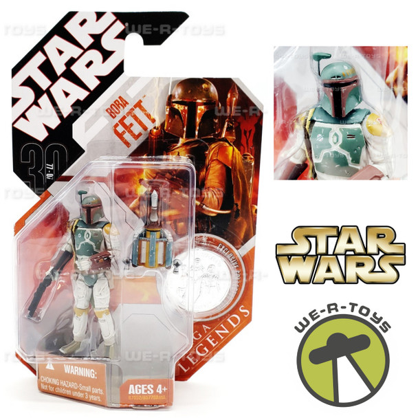 Star Wars 30th Anniversary Boba Fett Action Figure w/ Coin 2007 Hasbro