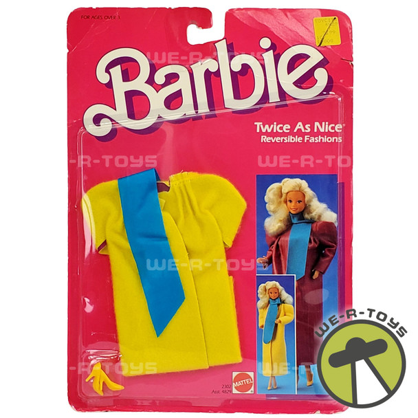 Barbie Twice As Nice Reversible Fashions Outfit 1985 Mattel #2302 NRFB