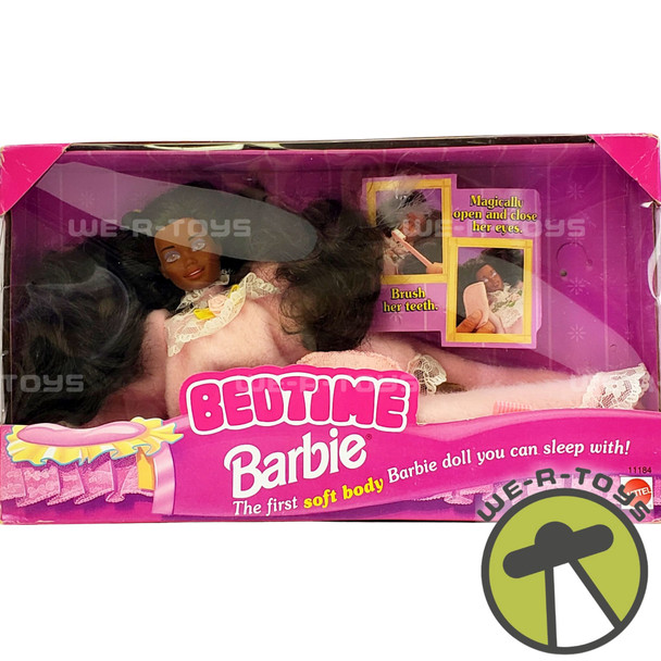 Bedtime Barbie African American Soft Body Doll 1993 Mattel 11184