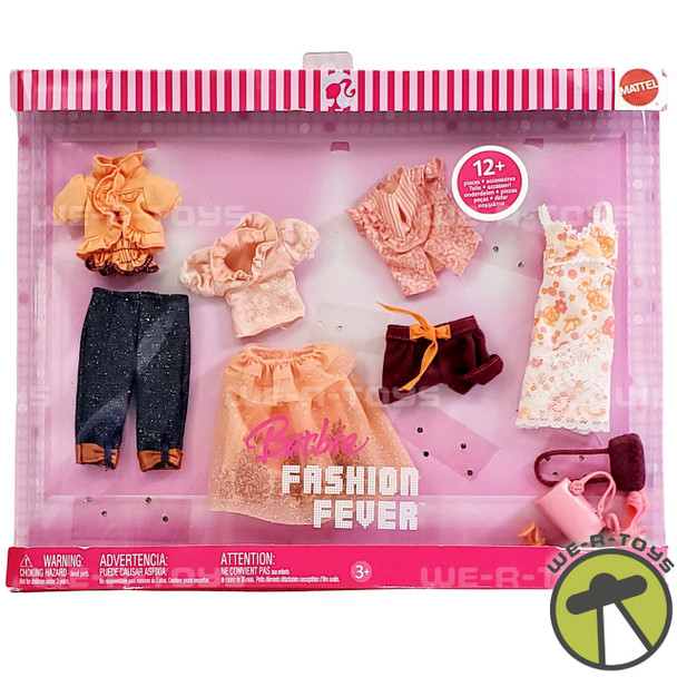 Barbie Fashion Fever 12+ Piece Fashion & Accessories 2006 Mattel #L0685 NRFB