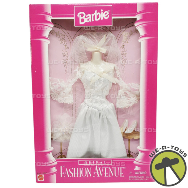 Barbie Fashion Avenue Bridal White Gown with Lace 1996 Mattel 15898 NRFB