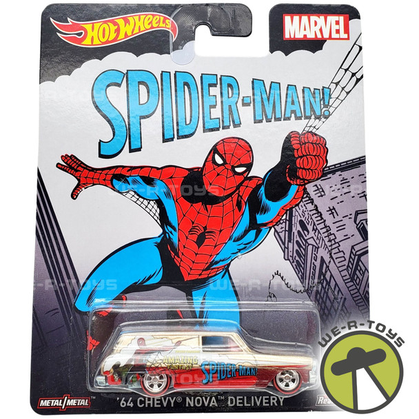Hot Wheels Amazing Fantasy Spider-man '64 Chevy Nova Delivery 2014 Mattel NRFP