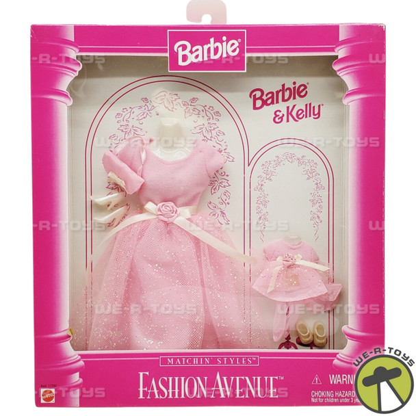 Barbie Fashion Avenue Barbie & Kelly Pink Dresses 1996 Mattel 17296 NRFB