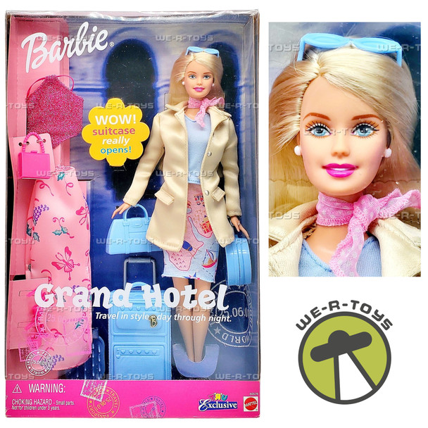 Grand Hotel Barbie Doll with Suitcase 2001 Mattel 50576