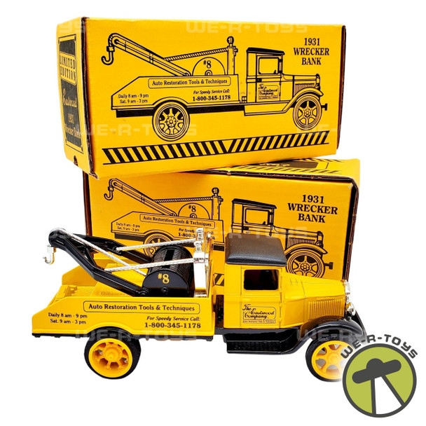 Ertl The Eastwood Company Set of 2 Yellow 1931 Wrecker Coin Banks ERTL NEW