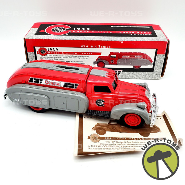 Ertl Coastal Mart 1939 Dodge Airflow Tanker Coin Bank 4th in a Series ERTL NEW