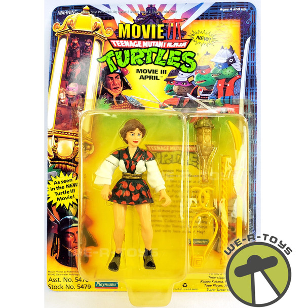 TMNT Movie III April Action Figure with Accessories 1992 Playmates #5479 NRFP