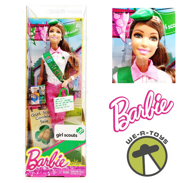 Barbie Loves Girl Scouts Brunette Doll 2013 Mattel BJP32