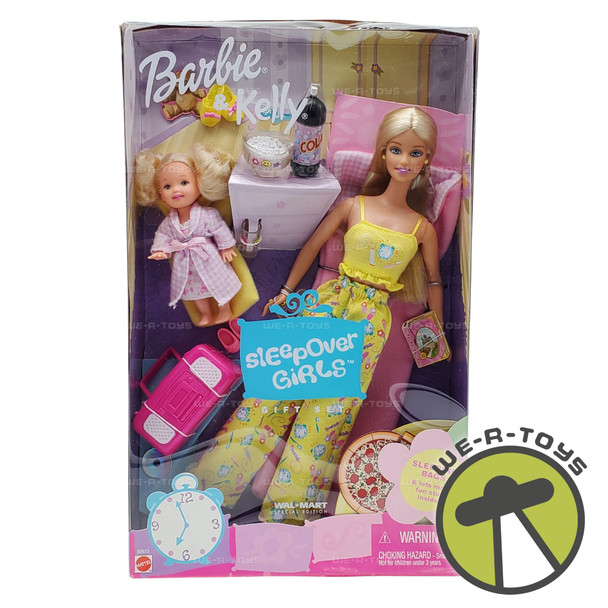 Barbie & Kelly Sleepover Girls Dolls & Accessories 2002 Mattel B0973 NRFB