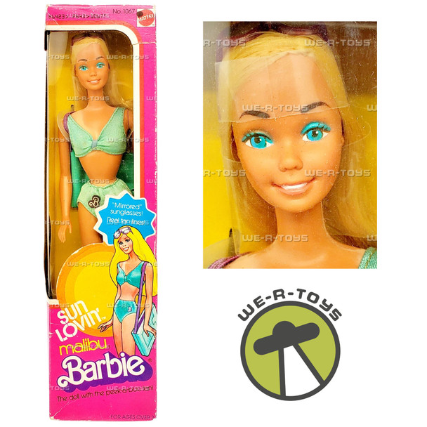 Barbie Sun Lovin' Malibu Barbie with Peek-a-Boo Tan 1978 Mattel No. 1067 NRFB