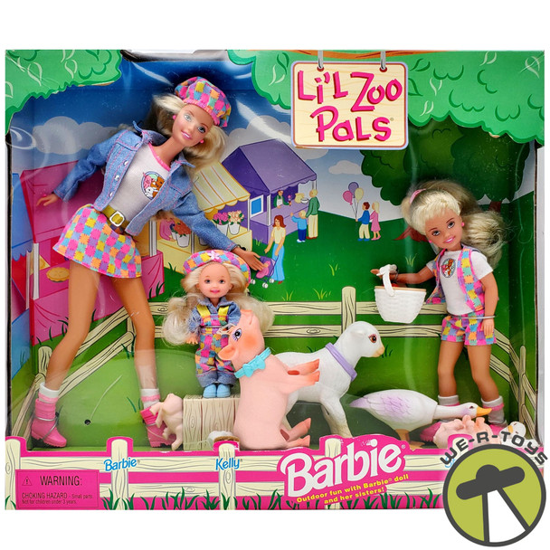 Barbie Li'l Zoo Pals Barbie Stacie Kelly Dolls 1998 Mattel #19625 NRFB