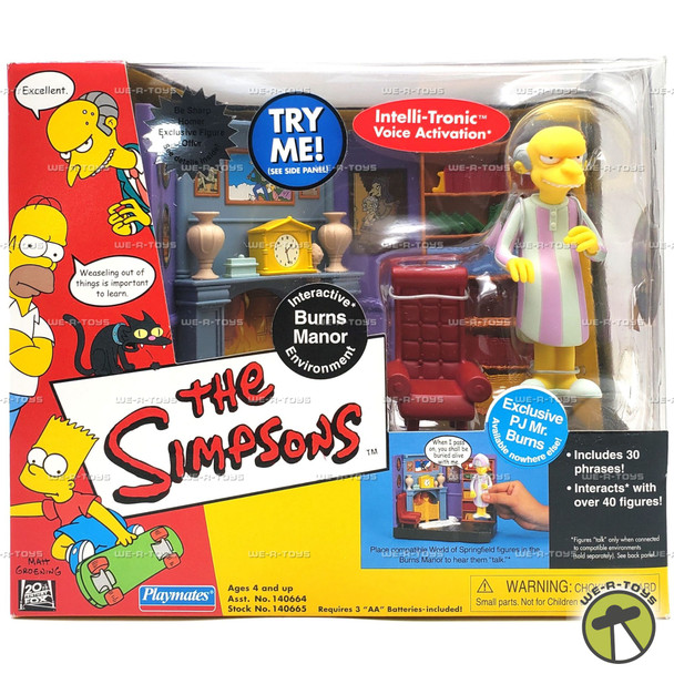 The Simpsons Interactive Burns Manor Environment Playset Playmates #140655