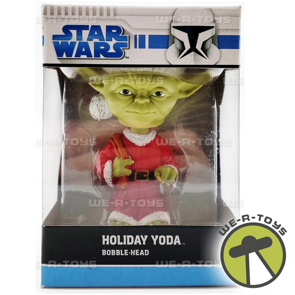 Star Wars Yoda Holiday Mini Wacky Wobbler Bobble-head Figure 2008 Funko 08390