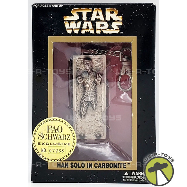 Star Wars Han Solo in Carbonite FAO Schwarz Exclusive Metal Keychain 1997 NRFB