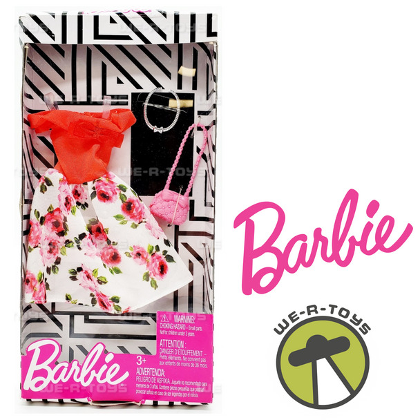 Barbie Red Rose dress and Accessories Fashion Pack 2018 Mattel FXJ15