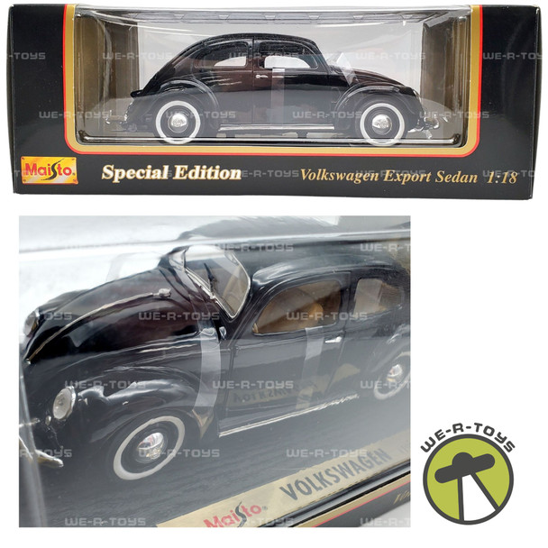 Maisto Special Edition Black 1951 Volkswagen Export Sedan 1:18 Scale NRFB