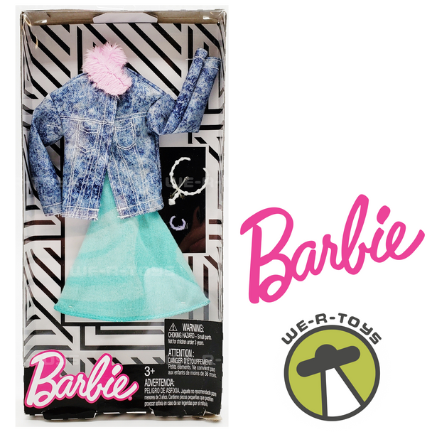 Barbie Turtleneck Dress and Denim Coat Fashion Pack 2018 Mattel FRY83