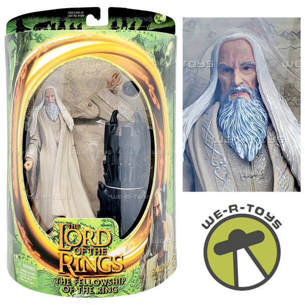 Lord of the Rings Saruman with Magic Floating Palantir 2001 Toy Bix 81023 NRFB