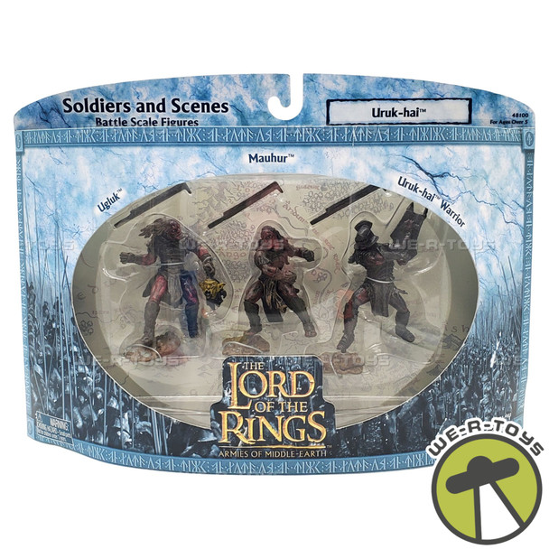 Lord of the Rings Uruk-Hai Battle Scale Figures 2003 Play Along 48110 NEW