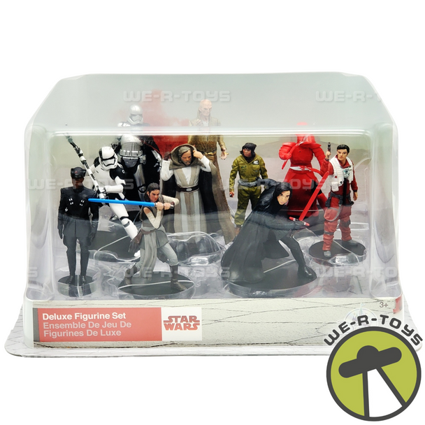 Star Wars The Last Jedi Deluxe Figurine Playset of 10 Fin Luke Skywalker NRFB We R Toys