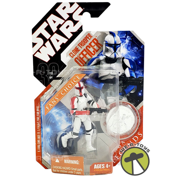 Star Wars Saga Legends Clone Trooper Officer Action Figure w/ Coin 2007 NRFP