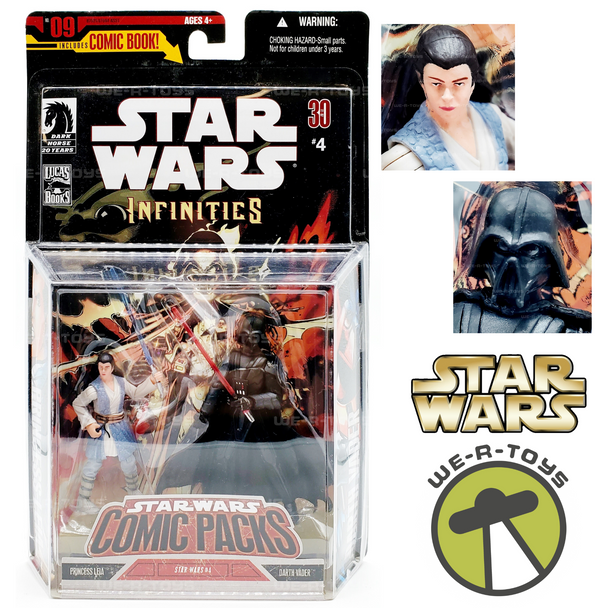 Star Wars Comic Packs Expanded Universe Leia Jedi vs Darth Vader Action Figures