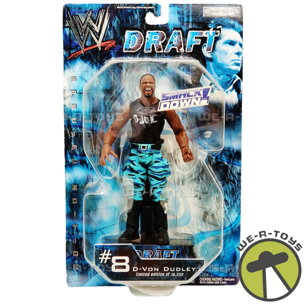 WWE Draft #8 D-Von Dudley Action Figure 2002 Jakks Pacific No. 90290 NEW