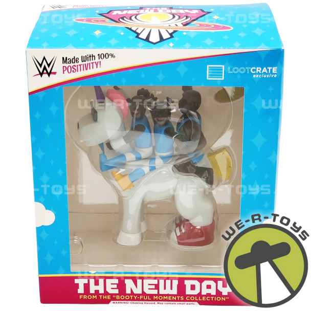WWE The New Day Figurine Big E, Kofi Kingston & Xavier Woods Loot Crate 2016 NEW