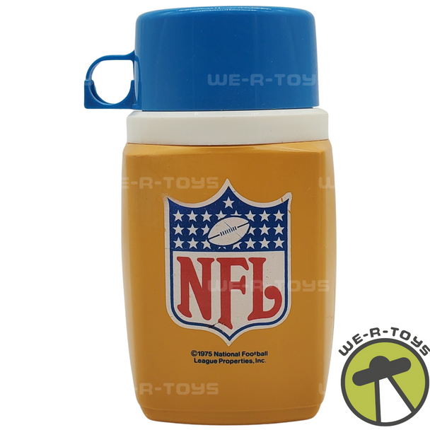 NFL Lunchbox Thermos 1975 King Seeley Thermos Co. 8 ounce Stopper Cup USED