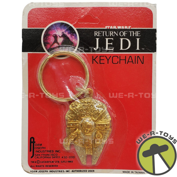 Star Wars Return of the Jedi Gold Tone Die-Cast Keychain 1983 Adam Joseph NRFP